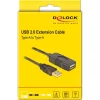 DELOCK καλώδιο USB 2.0 αρσενικό σε θηλυκό 82446, active, 10m, μαύρο