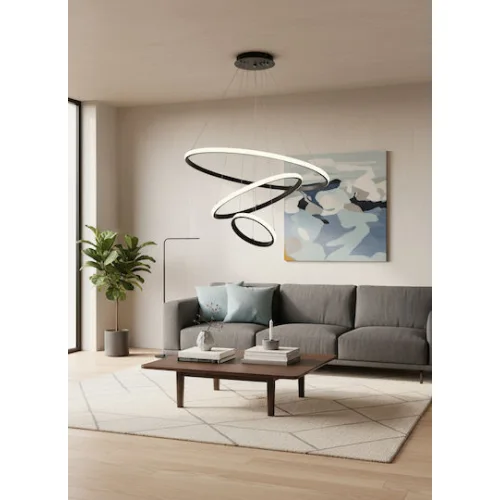 POWERTECH LED φωτιστικό οροφής HLL-0105, 44W, 4000K, 60x60cm, μαύρο