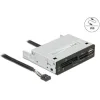 DELOCK USB 9-pin card reader 91708, CF/SD/XD/MS/Micro SD/USB, 3.5