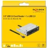 DELOCK USB 9-pin card reader 91708, CF/SD/XD/MS/Micro SD/USB, 3.5