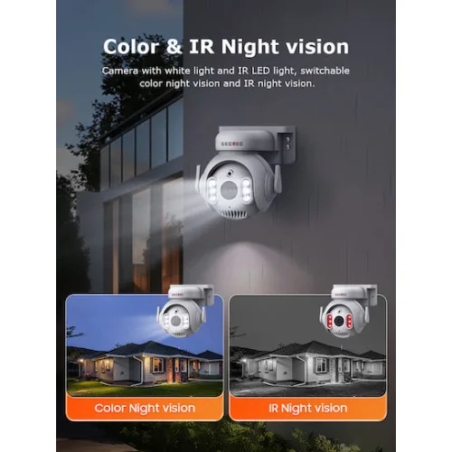 SECTEC smart κάμερα ST-515C-3MTY, 3MP, WiFi, SD, PTZ, IP65