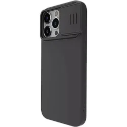 NILLKIN θήκη CamShield Silky Magnetic Silicone, iPhone 15 Pro Max, μαύρη