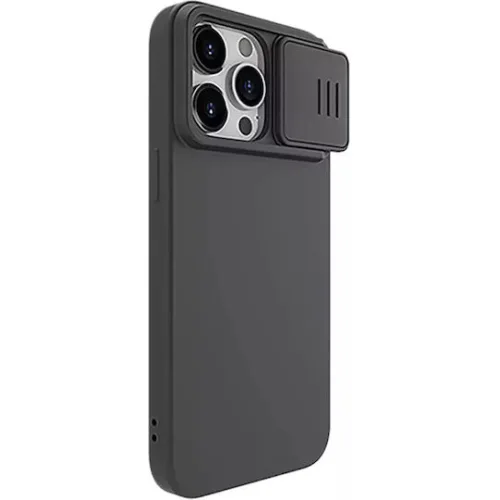 NILLKIN θήκη CamShield Silky Magnetic Silicone, iPhone 15 Pro Max, μαύρη