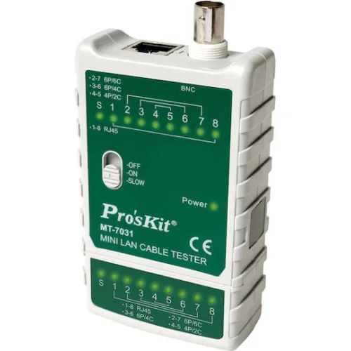 PROSKIT tester καλωδίων δικτύου MT-7031 για RJ45/11/12/22 & BNC