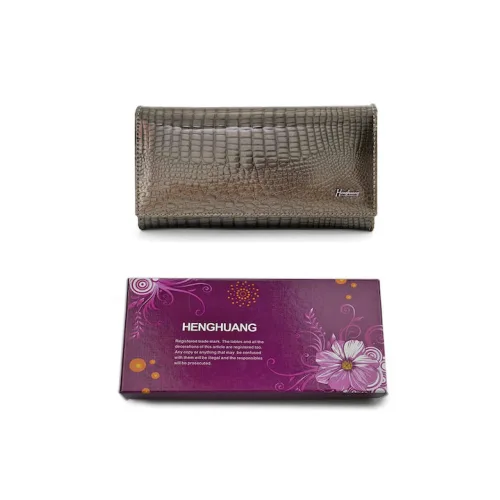 HENGHUANG γυναικείο πορτοφόλι LBAG-0029, δερμάτινο, γκρι