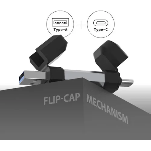 SILICON POWER USB Flash Drive C51, USB/USB-C, 64GB, 120MBps, ασημί