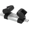 SILICON POWER USB Flash Drive C51, USB/USB-C, 64GB, 120MBps, ασημί
