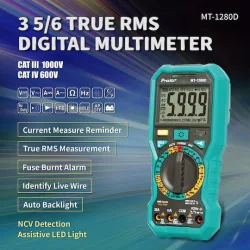 PROSKIT ψηφιακό πολύμετρο MT-1280D, 1000V DC, NVC, True RMS