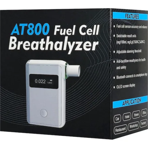 HANWEI ψηφιακός μετρητής αλκοόλ AT800 με μπρελόκ, 0~2mg/L, Bluetooth