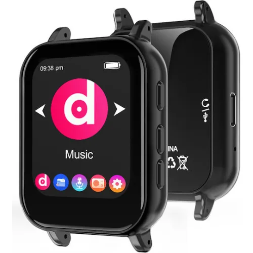RUIZU MP3 player M8, 1.54", 32GB, Bluetooth, ελληνικό μενού, μαύρο M8-32GB