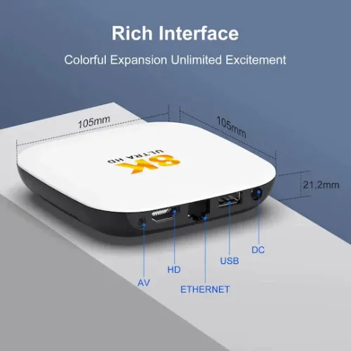H96 Max TV Box M2 Plus 8K UHD με WiFi USB 2.0 4GB RAM και 32GB Αποθηκευτικό Χώρο με Λειτουργικό Android 14.0 και Google Assistant