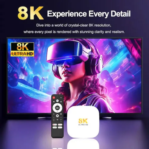 H96 Max TV Box M2 Plus 8K UHD με WiFi USB 2.0 4GB RAM και 32GB Αποθηκευτικό Χώρο με Λειτουργικό Android 14.0 και Google Assistant