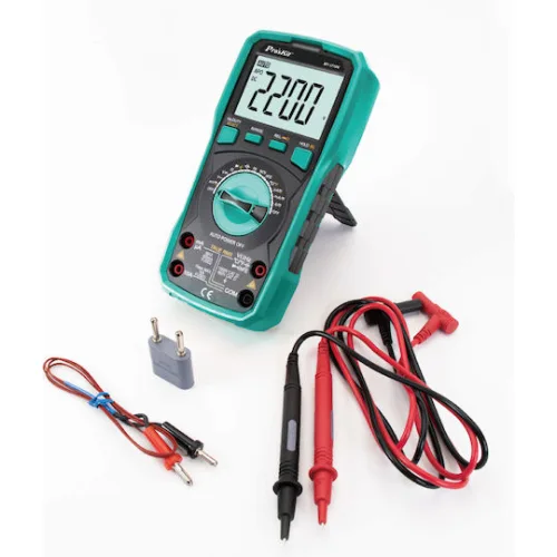 Proskit Ψηφιακό Πολύμετρο True RMS με Buzzer με Μέτρηση AC / DC / Αντίστασης / Χωρητικότητας / Θερμοκρασίας MT-1710N
