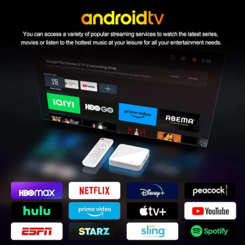 H96 Max TV Box H96 MAX H313 H96MAX-H313 4K UHD με WiFi USB 2.0 2GB RAM και 16GB Αποθηκευτικό Χώρο με Λειτουργικό Android 14.0 και Google Assistant