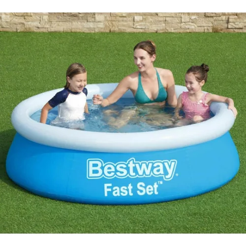 Bestway Παιδική Στρογγυλή Πισίνα PVC 940lt Φουσκωτή 183x51εκ. Γαλάζια