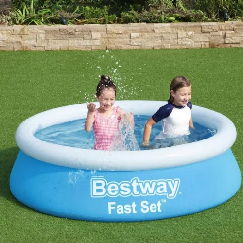 Bestway Παιδική Στρογγυλή Πισίνα PVC 940lt Φουσκωτή 183x51εκ. Γαλάζια
