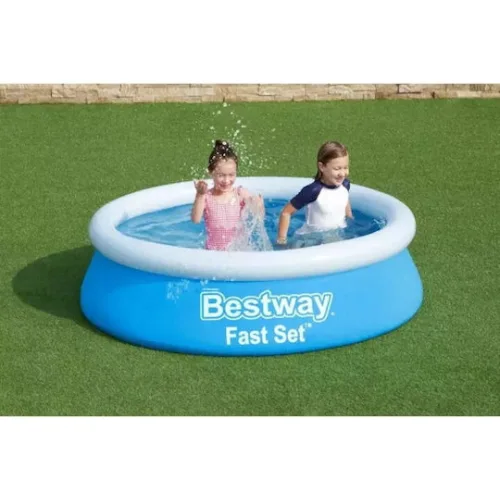 Bestway Παιδική Στρογγυλή Πισίνα PVC 940lt Φουσκωτή 183x51εκ. Γαλάζια