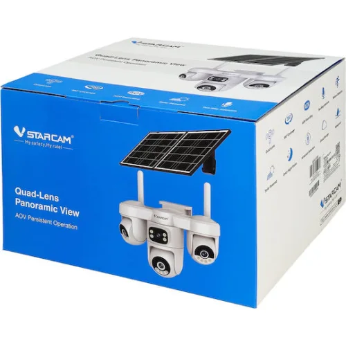 Vstarcam AG623FR IP Quad Κάμερα Παρακολούθησης 4G Full HD+ 3MP Αδιάβροχη Μπαταρίας με Αμφίδρομη Επικοινωνία και Φακό 4mm