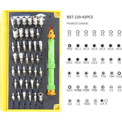 Best BST-119 Σετ Εργαλείων για Service Κινητών 64τμχ BST-119