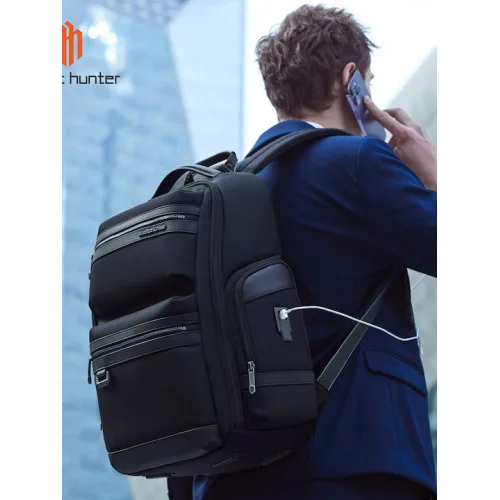 Arctic Hunter B00682 Τσάντα Πλάτης για Laptop 15.6" με Θύρα USB σε Μαύρο χρώμα