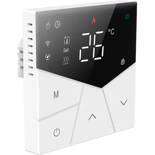 Ψηφιακός Χωνευτός Θερμοστάτης Χώρου Smart με Wi-FiΚωδικός: BHT-15GBLW-BK