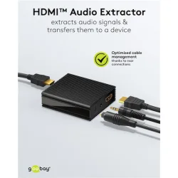 Goobay 79138 Μετατροπέας HDMI female σε 3.5mm / HDMI female