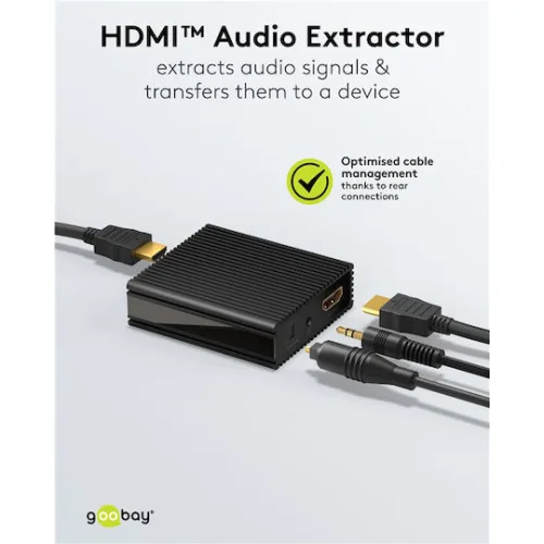Goobay 79138 Μετατροπέας HDMI female σε 3.5mm / HDMI female