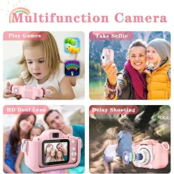 Wowkids Compact Φωτογραφική Μηχανή 8MP Οπτικού Ζουμ 100x με Οθόνη 2" Ροζ
