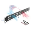 Delock Κάλυμμα 8x 40mm Ανεμιστήρες 67414 Rack 19"/1u Μεταλλικό Μαύρο