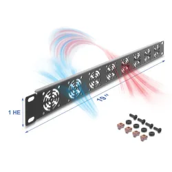 DELOCK κάλυμμα για 8x 40mm ανεμιστήρες 67414 για rack 19