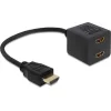 DeLock Μετατροπέας HDMI male σε HDMI 2x female 1τμχ 65226