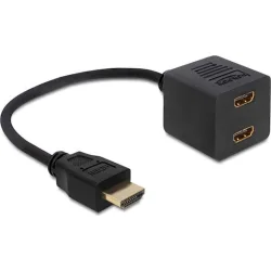 DeLock Μετατροπέας HDMI male σε HDMI 2x female 1τμχ 65226