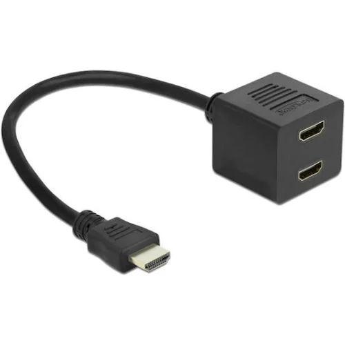 DeLock Μετατροπέας HDMI male σε HDMI 2x female 1τμχ 65226