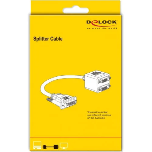 DeLock Μετατροπέας HDMI male σε HDMI 2x female 1τμχ 65226