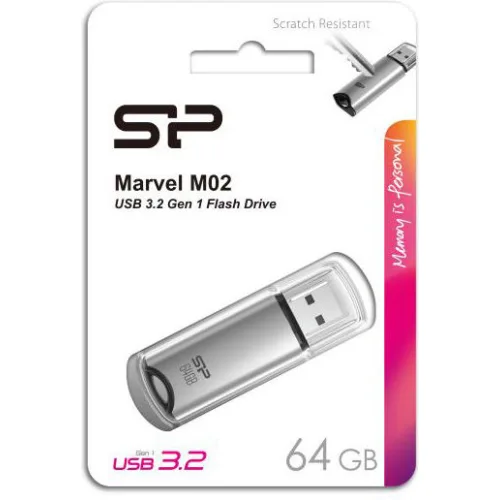 Silicon Power Marvel M02 64GB USB 3.2 Stick Γκρι