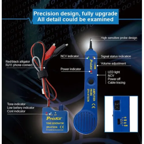 Proskit 3PK-NT023 Tester Καλωδίων Ρεύματος RJ11