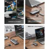 Orico USB-C Docking Station με HDMI 4K PD και σύνδεση 2 Οθονών Γκρι (PW11-6PR-GY-EP)