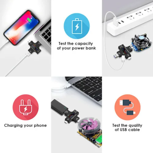 Συσκευή Ελέγχου Ορθής Λειτουργίας Θύρας USB με 12 Λειτουργίες