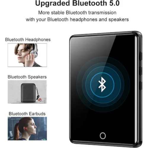 Ruizu MP3 Player (8GB) με Οθόνη Αφής 2.8" Μαύρο