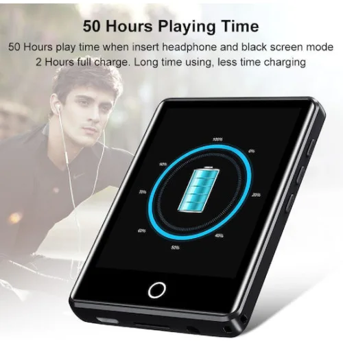 Ruizu MP3 Player (8GB) με Οθόνη Αφής 2.8" Μαύρο