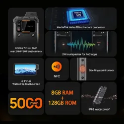 Uniwa W999 Dual SIM (8/128GB) Μαύρο