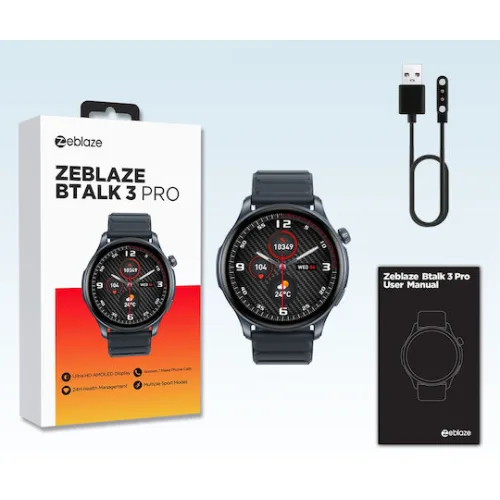 Zeblaze Btalk 3 Pro Smartwatch με Παλμογράφο (Γκρι)