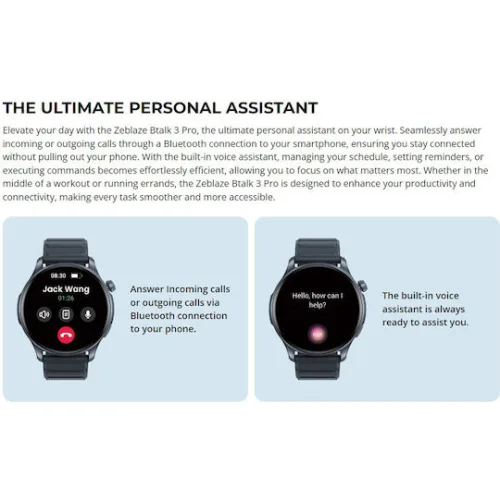 Zeblaze Btalk 3 Pro Smartwatch με Παλμογράφο (Γκρι)