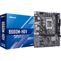 ASROCK μητρική B660M-HDV, 2x DDR4, s1700, USB 3.2 Gen1, mATX