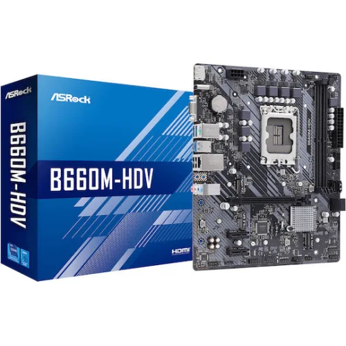 ASRock B660M-HDV Motherboard Micro ATX με Intel 1700 Socket 90-MXBH40-A0UAYZ