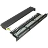 Pulsar Patch Panel για Rack 1U 19" 24 Θυρών cat6 ΜαύροΚωδικός: RP-F24V6