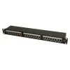 Pulsar Patch Panel για Rack 1U 19" 24 Θυρών cat6 ΜαύροΚωδικός: RP-F24V6