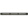 Pulsar Patch Panel για Rack 1U 19" 24 Θυρών cat6 ΜαύροΚωδικός: RP-F24V6