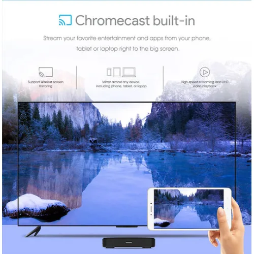 Mecool TV Box MCL-KM7SE 4K UHD με WiFi USB 2.0 2GB RAM και 32GB Αποθηκευτικό Χώρο με Λειτουργικό Android και Google Assistant