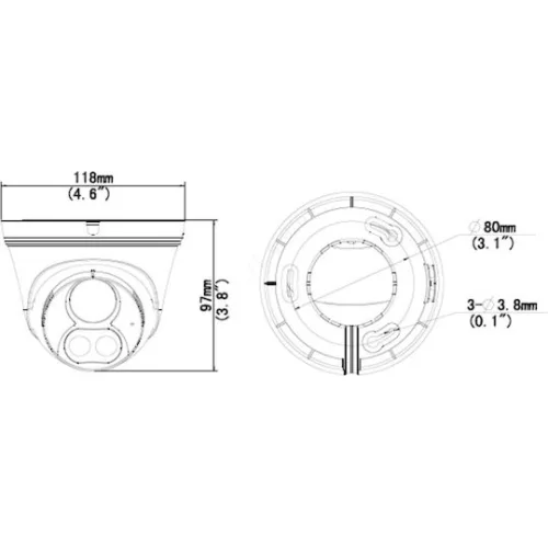 Uniarch IPC-T213-APF28W IP Κάμερα Παρακολούθησης Full HD+ 3MP Αδιάβροχη με Αμφίδρομη Επικοινωνία και Φακό 2.8mm